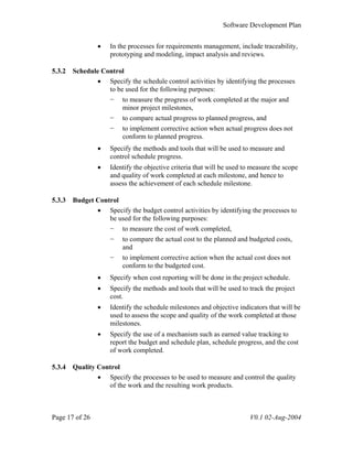 Software Development Plan