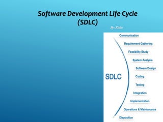 Software Development Life Cycle
(SDLC)
By: Rishu
 