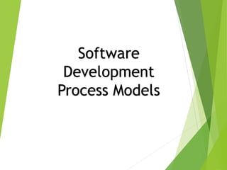Software
Development
Process Models
 