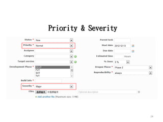 Priority & Severity
24
 