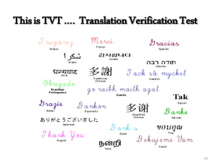 Thisis TVT…. TranslationVerificationTest
43
 