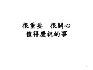 很重要 很開心
值得慶祝的事
73
 