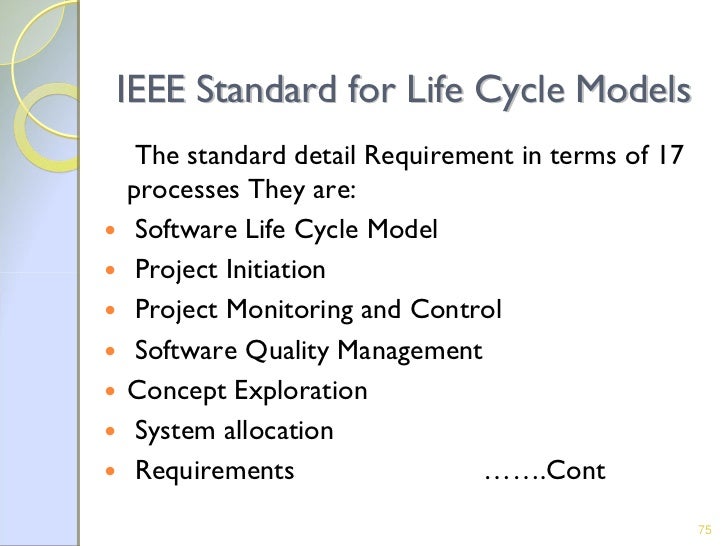 Ieee software engineering standards list