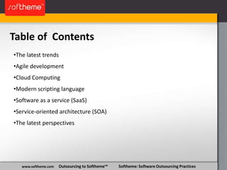 Table of  ContentsThe latest trends