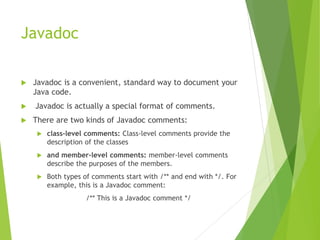 Java Docs | PPT