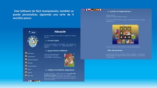 Este Software de fácil manipulación, también se
puede personalizar, siguiendo una serie de 4
sencillos pasos:
 