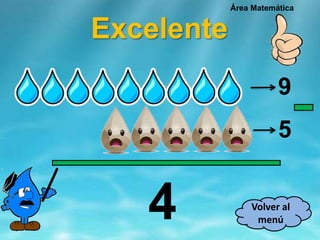 Excelente
Área Matemática
9
5
4 Volver al
menú
 
