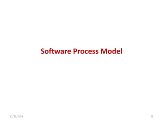 Software Process Model
12/21/2014 32
 