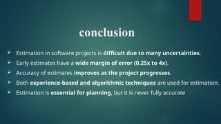 Comprehensive Overview of Project Estimation Techniques in Software ...