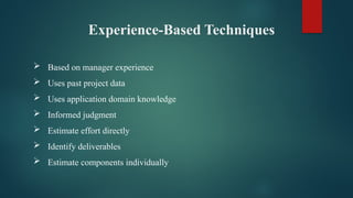 Comprehensive Overview of Project Estimation Techniques in Software ...