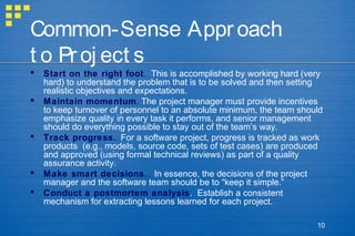 Common Sense Process Software engg. pressman_ch-21 | PPT