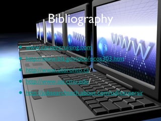 Bibliography www.careercruising.com   http://www.bls.gov/oco/ocos303.htm http://www.utoronto.ca / http://www.sei.cmu.edu / http://jobsearchtech.about.com/od/careersintechnology/p/SWEngineer.htm 