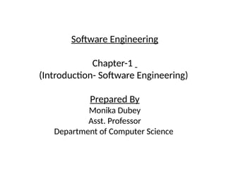 Software Engineering Unit 1 PowerPoint presentation For AKTU University ...