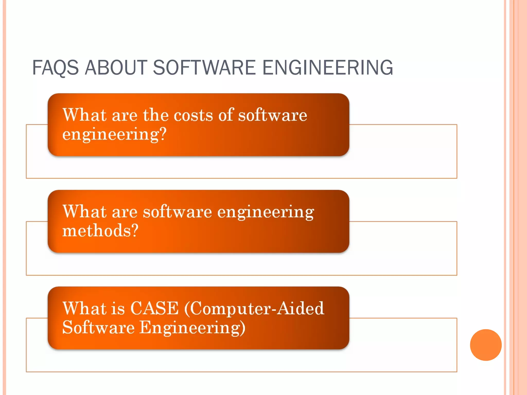 FAQS ABOUT SOFTWARE ENGINEERING

 