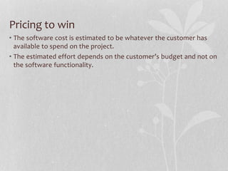 Software Cost Estimation | PPTX