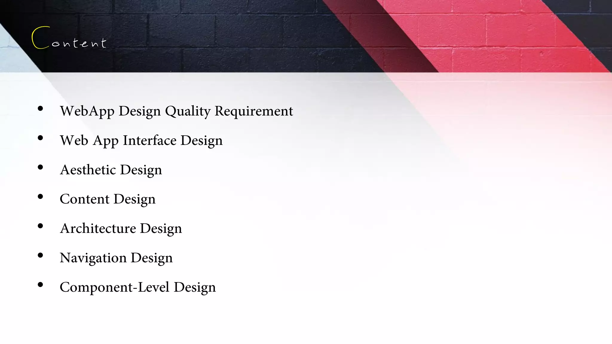 Content
•
•
•
•
•
•
•