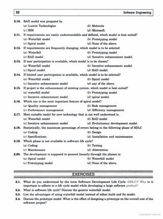 SOFTWARE ENGINEERING Software Engineering (3rd Edition) by K.K. Aggarwal & Yogesh Singh