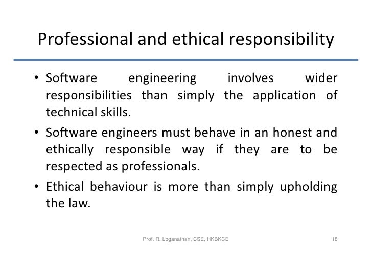 software engineering introduction responsibilities of a software engineer