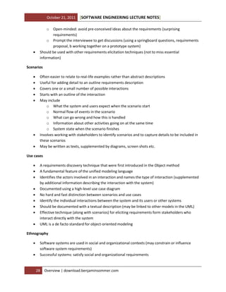 Software engineering lecture notes | PDF