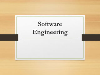 Software
Engineering
 