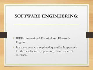 Software engineering | PPT