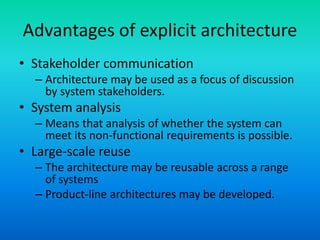 Explicit Architecture Software engineering 17 architectural design | PPTX