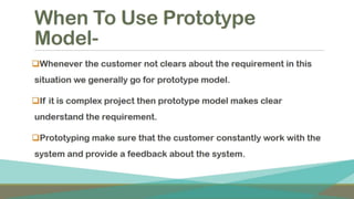 software development life cycle and SDLC Models - waterfall,prototype,iterative,evolutionary Development Models