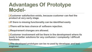 software development life cycle and SDLC Models - waterfall,prototype,iterative,evolutionary Development Models