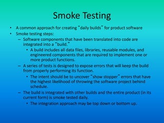 Software engineering 21 integration testing | PPTX
