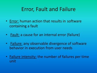 Software engineering 23 software reliability | PPT
