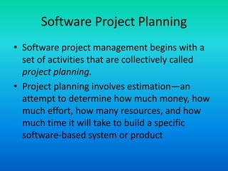 Software engineering 8 Software project planning | PPT