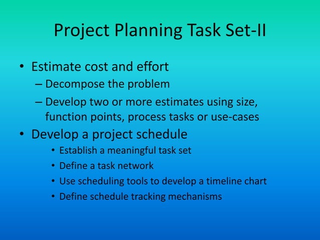 PLANNING A SOFTWARE PROJECT IN SOFTWARE ENGINEERING visual data 5