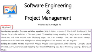 Software Engineering and Project Management - Introduction, Modeling ...