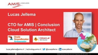 Lucas Jellema
CTO for AMIS | Conclusion
Cloud Solution Architect
Software Engineering as the Next Level Up from Programming | APAC GB Tour 2021
lucas.jellema@amis.nl | technology.amis.nl | @lucasjellema | lucas-jellema
2
 