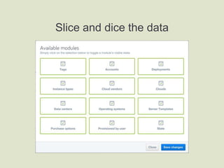 Slice and dice the data
 