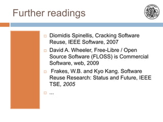 Software engineering: design for reuse | PPTX