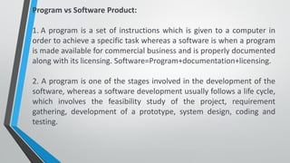 Programs Vs Software Software Engineering pdf | PDF