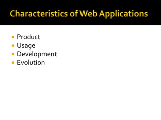 Software Engineering for Web Applications | PPTX