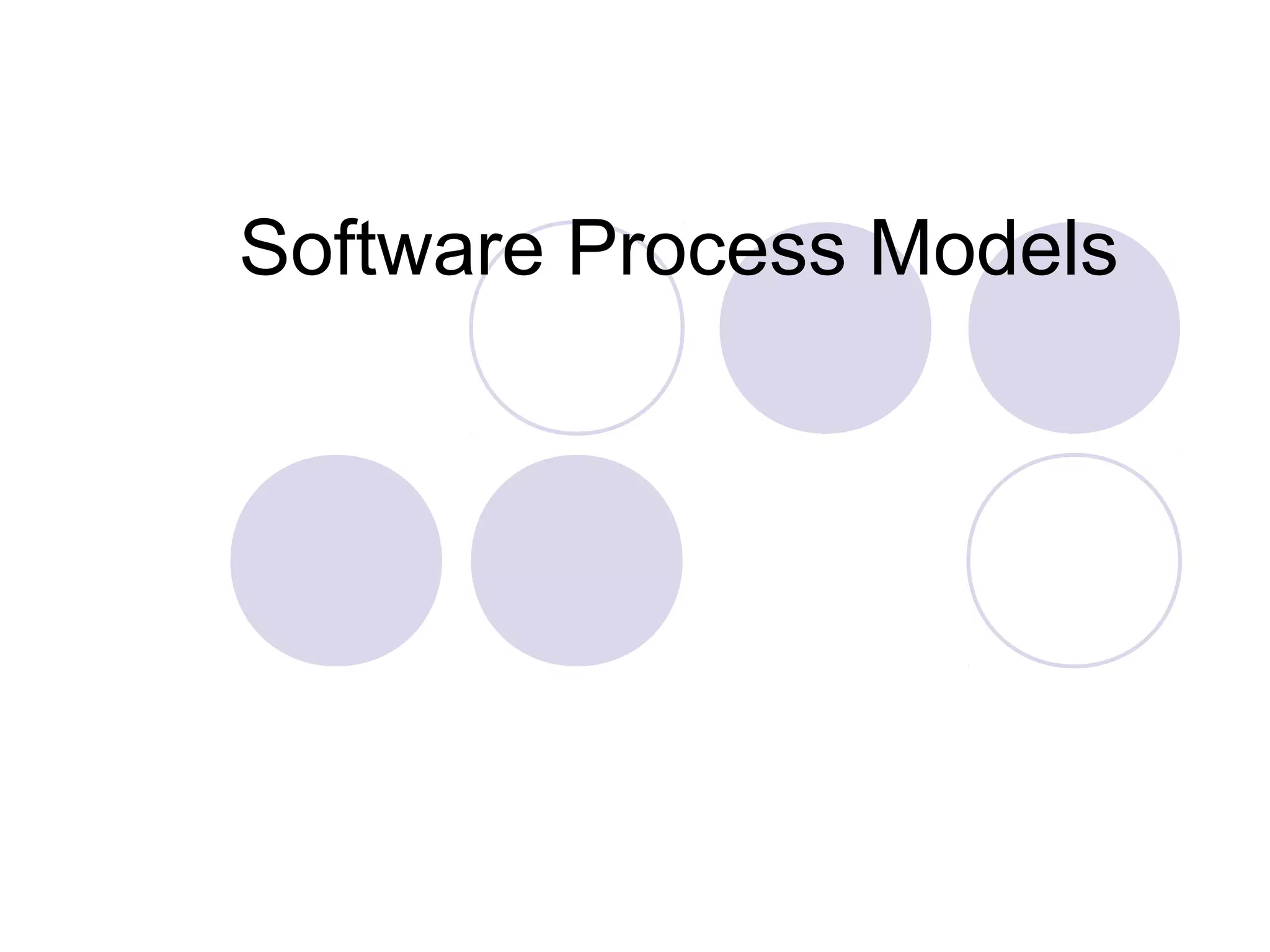 Software Process Models
 