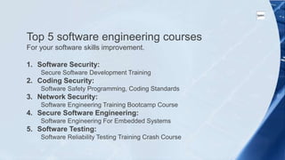 Tonex "Software Engineering Training" Top 5 Courses For Cybersecurity ...
