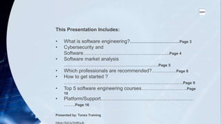 Tonex "Software Engineering Training" Top 5 Courses For Cybersecurity ...