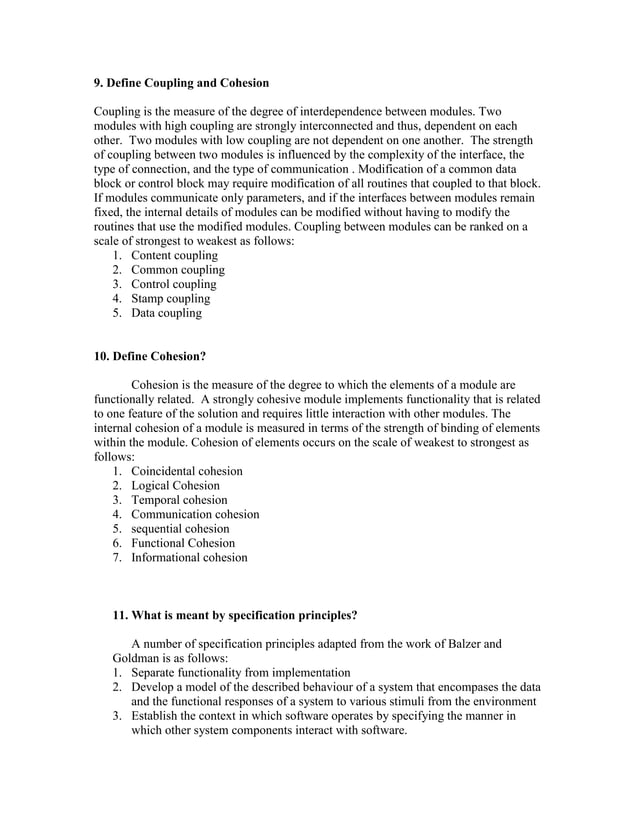 Software engineering Questions and Answers PDF