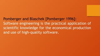 Software Engineering for BCA second year | PPTX