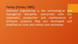 Software Engineering for BCA second year | PPTX