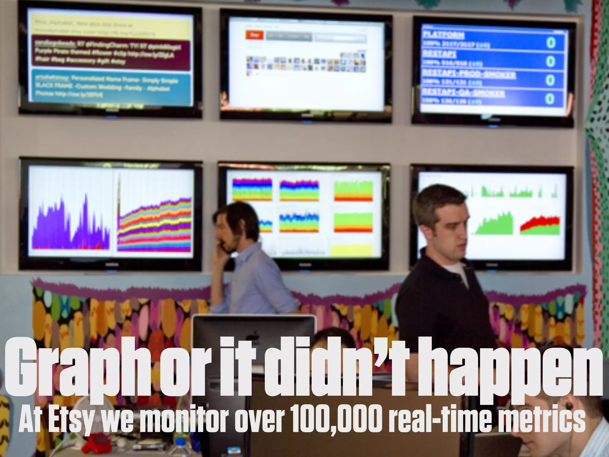 Graphmonitorit didn’t happen
At Etsy we
           or over 100,000 real-time metrics
 