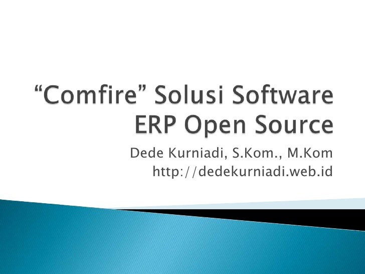 Comfire Software Erp Open Source