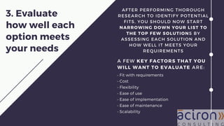 Software Evaluation and Selection Processing | PDF