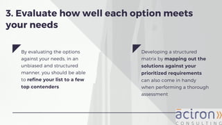 Software Evaluation and Selection Processing | PDF