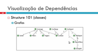 Visualização de Dependências 
Structure101 (classes) 
Grafos 
68  