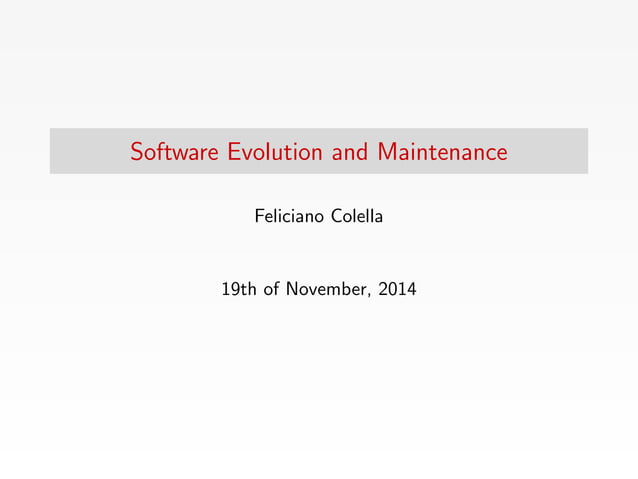 Software evolution and maintenance | PDF | Computer Software and ...